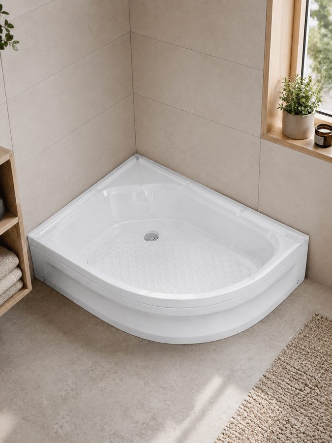 WEMOR 110/80/24 L 1100*800*240 мм Поддон душевой асимметричный — фото 1
