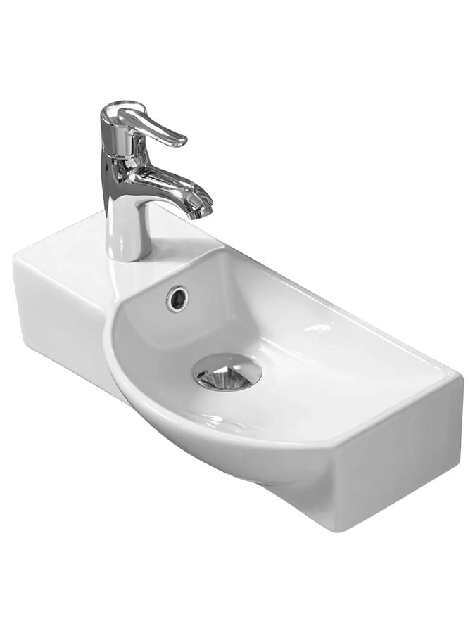 WW AISBACH 7950 GL-WT L Раковина подвесная (глянцевая белая) 505х235х125 мм
