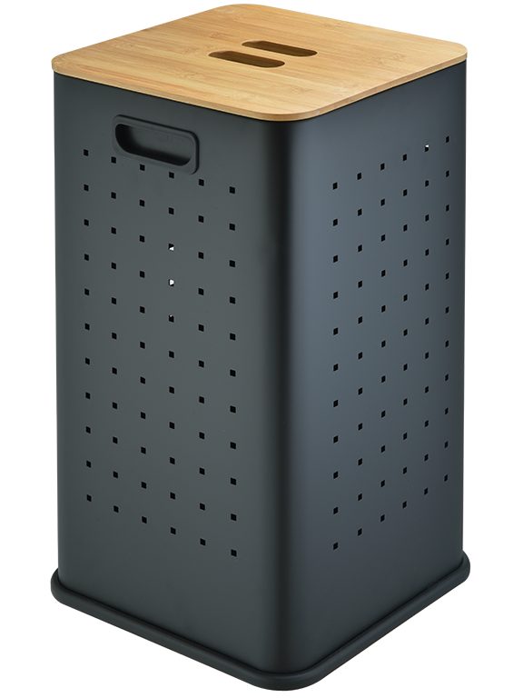 WW NANSY BL 55L Корзина для белья. Черный матовый