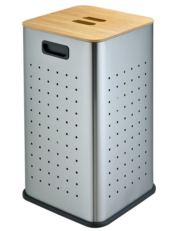 WW NANSY MT 35L Корзина для белья. Матовая сталь
