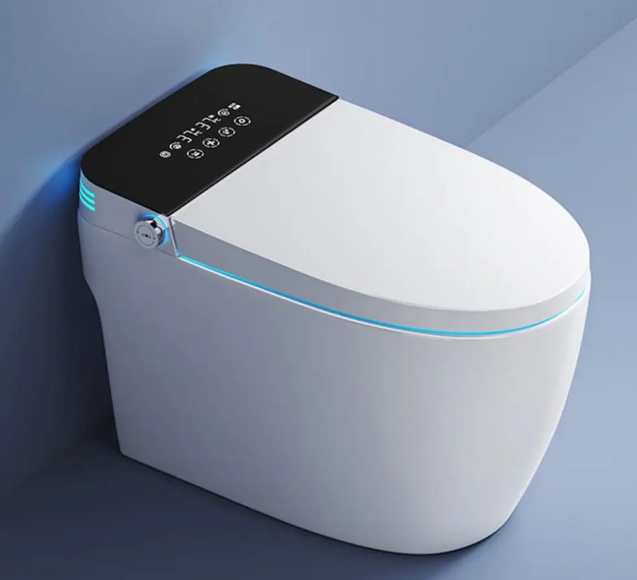 Унитаз напольный Ceruttispa ЭЦИО (EZIO) Smart CT11168 с дистанционным управлением (680x400x470) — фото 1