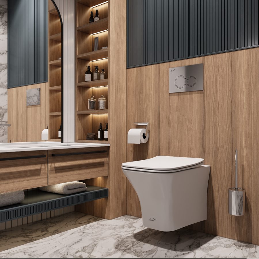 Унитаз подвесной Ceruttispa ВЕТТОРЕ (VETTORE) Aria MW CT9242 безободковый (480х340х350) белый матовый, ТЕРМООБЖИГ (не плёнка) — фото 1