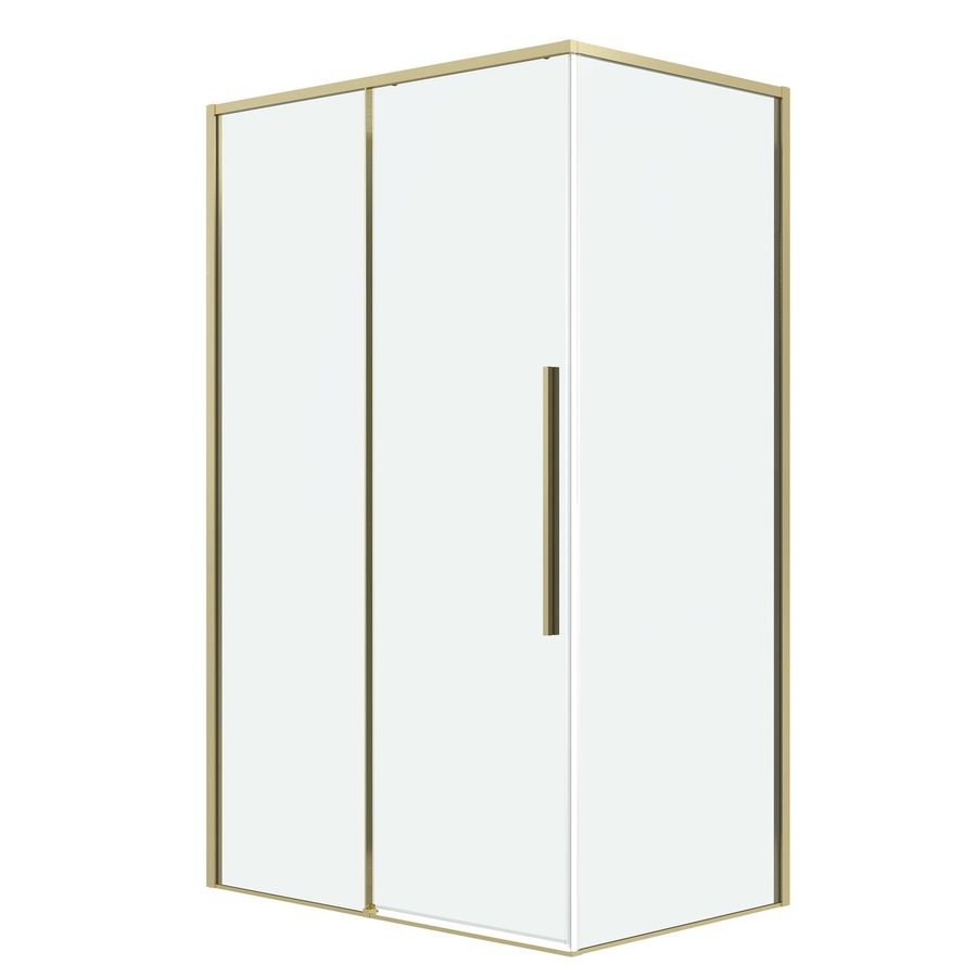 Дверь в нишу Grossman Galaxy 100.K33.01.100.32.00 (100х195) золото сатин,стекло прозрачное,раздвижная, 1 место — фото 1