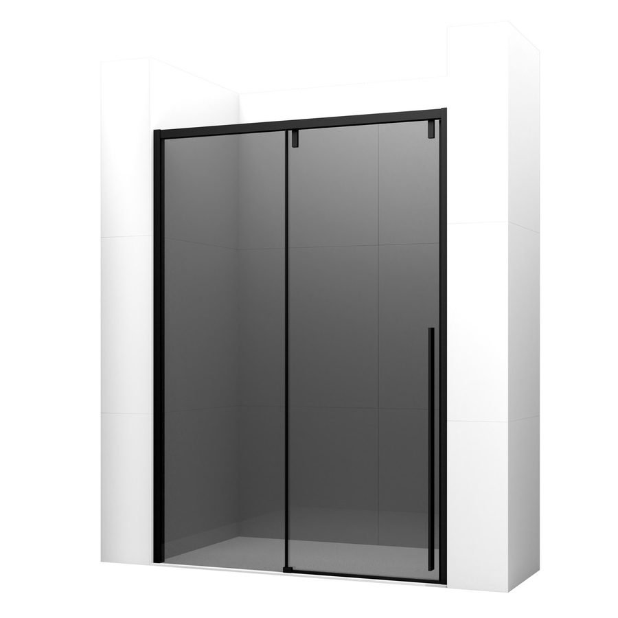 Дверь в нишу Ambassador Intense 110022203IBB (140х200) черный,стекло тонированное,раздвижная,1 место — фото 1