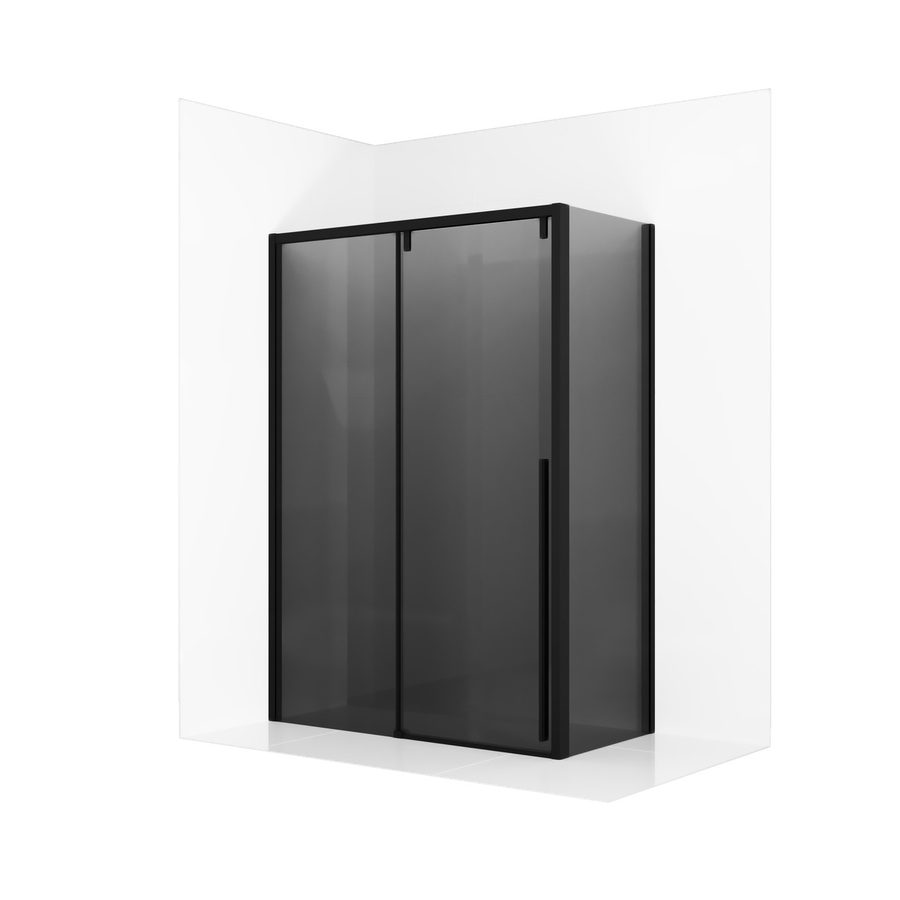 Душевое ограждение Ambassador Intense 110022204IBB-100IBB (150х100х200) прямоугольник,черный,стекло тонированное,раздвижная,2 места — фото 1