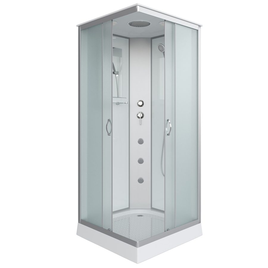 Душевая кабина Niagara Classic NG-1101-14G (90х90х215) низкий поддон(13см),стекло матовое,3 места с полкой — фото 1