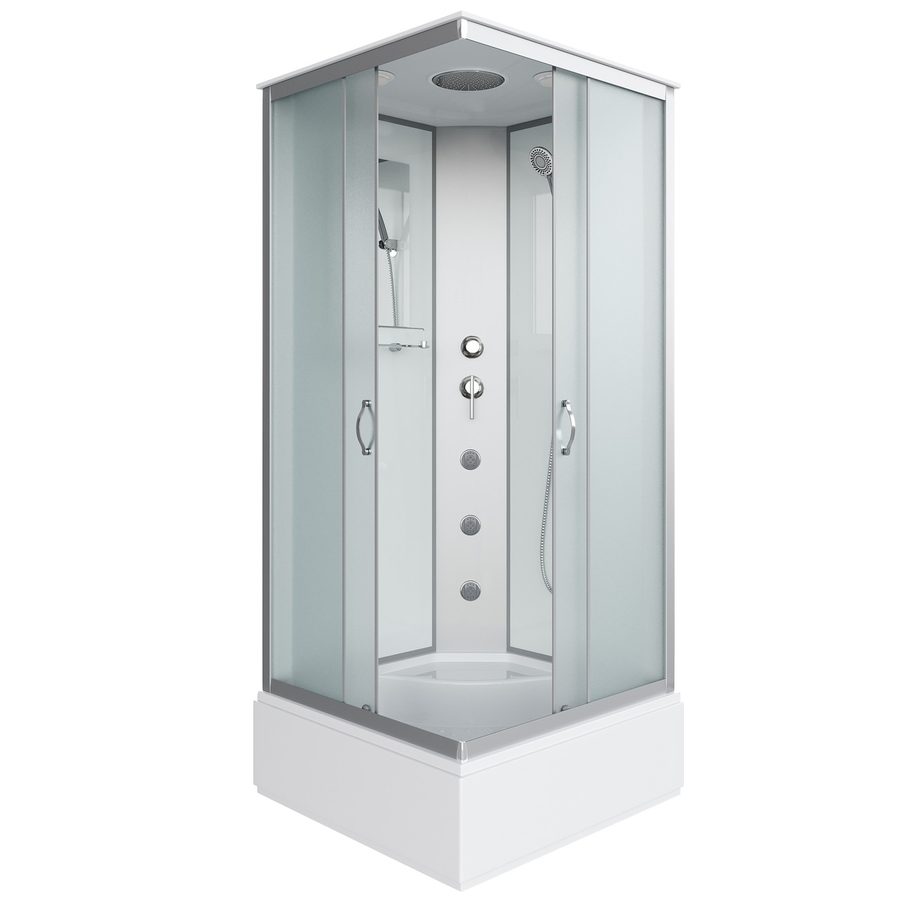 Душевая кабина Niagara Classic NG-1108-14G (90х90х215) средний поддон(26см),стекло матовое,4 места с полкой — фото 1