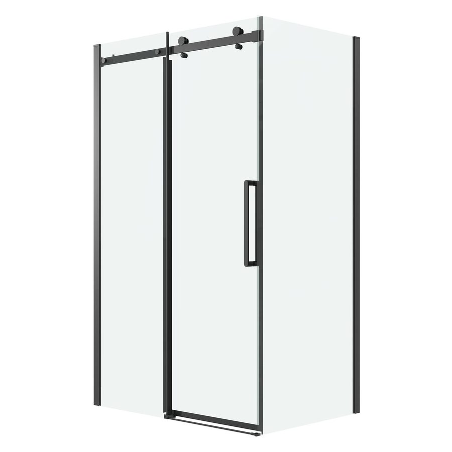 Душевое ограждение Grossman Classic 100.K33.04.100.21.00-200.K33.04.70.21.00 (100х70х195) раздвижная,черный матовый,стекло прозрачное,2 места — фото 1