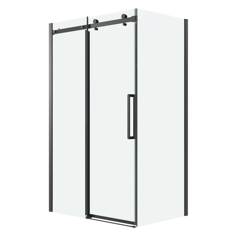 Душевое ограждение Grossman Classic 100.K33.04.150.21.00-200.K33.04.70.21.00 (150х70х195) раздвижная,черный матовый,стекло прозрачное,2 места — фото 1