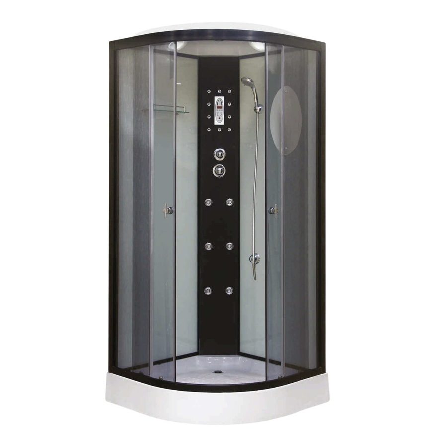 Душевая кабина Niagara Ultra NG-1902-01 (100х100х220) низкий поддон(16см),черный,стекло тонированное,4 места — фото 1