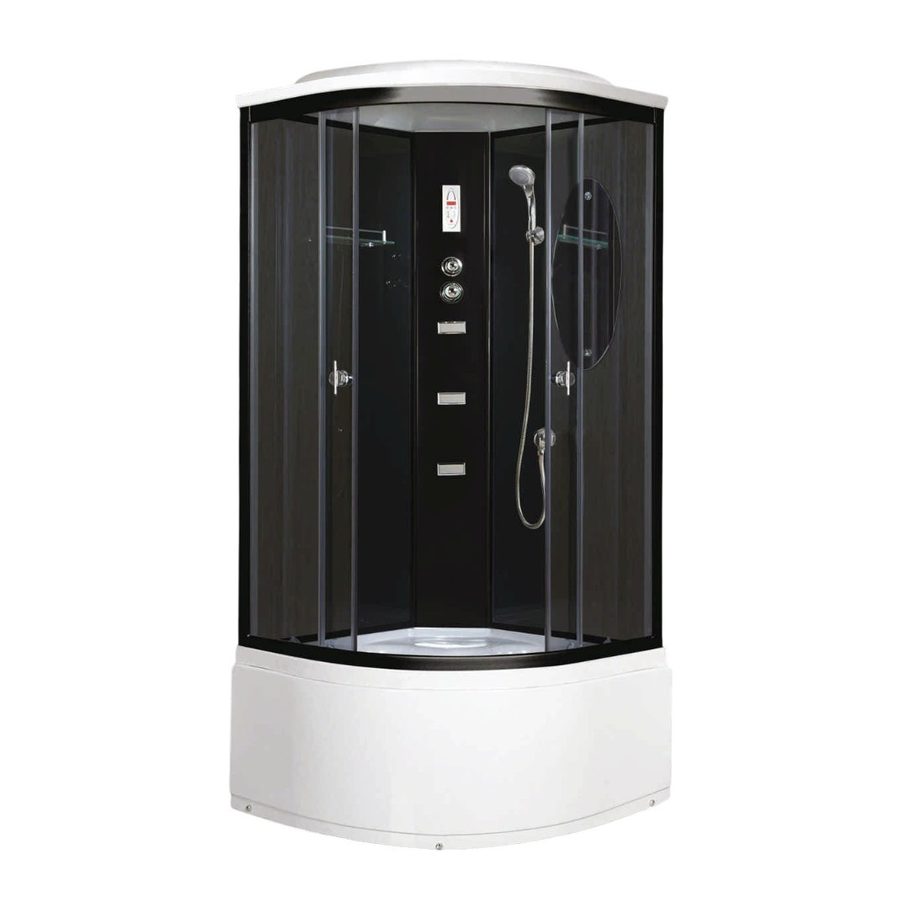 Душевая кабина Niagara Ultra NG-211-01N (90х90х220) высокий поддон(48см),черный,стекло тонированное,4 места — фото 1