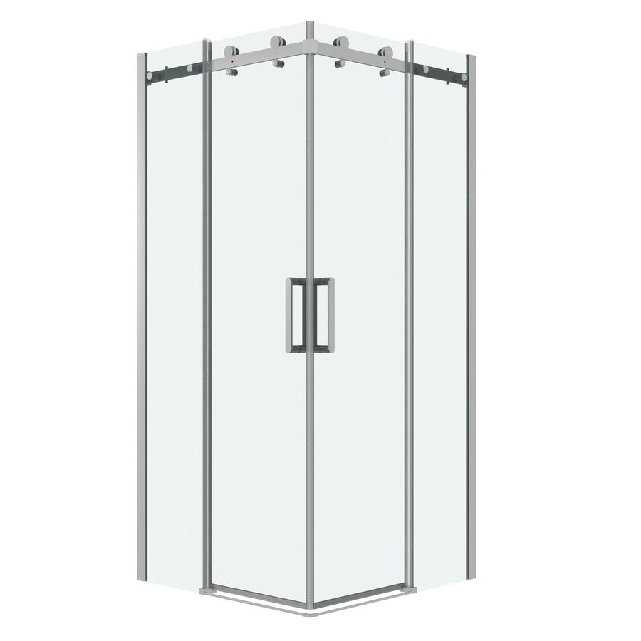 Душевое ограждение Grossman Classic 300.K33.04.8080.10.00 (80х80х195) квадрат,раздвижная,хром,стекло прозрачное, 2 места — фото 1
