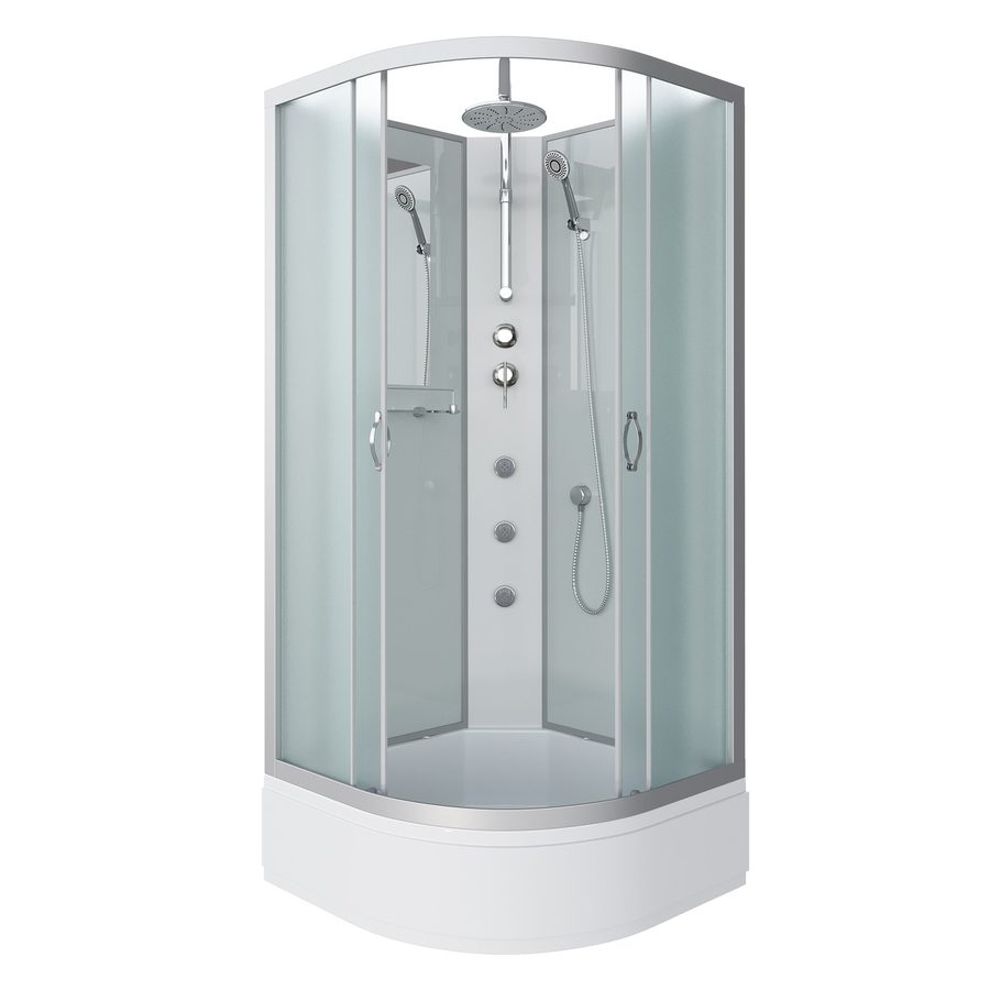 Душевая кабина Niagara Classic NG-3301-14BKTG (90х90х210) средний поддон(26см),стекло матовое,4 места — фото 1