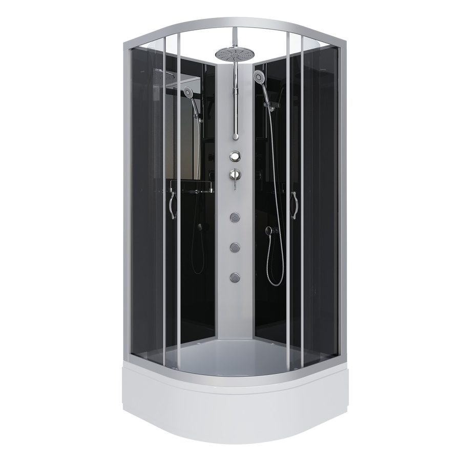 Душевая кабина Niagara Classic NG-3502-14BKTG (100х100х210) средний поддон(26см),стекло тонированное,4 места — фото 1