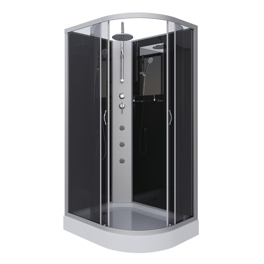Душевая кабина Niagara Classic NG-3512-14LBKTG (120х80х210) низкий поддон(13см),стекло тонированное,3 места — фото 1