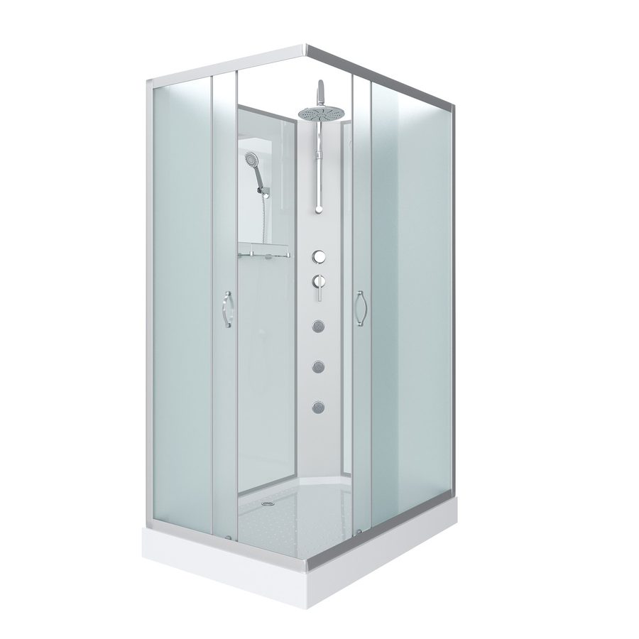 Душевая кабина Niagara Classic NG-43285-14QBKTG (120х80х210) низкий поддон(13см),стекло матовое,3 места — фото 1