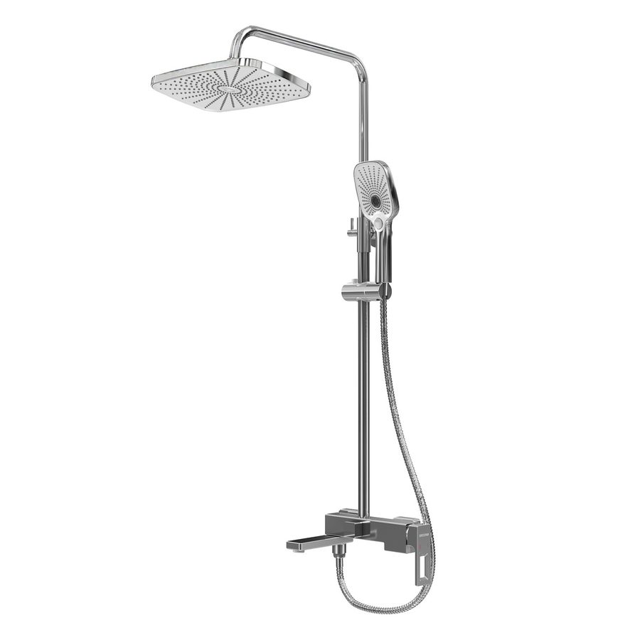 Душевая стойка Grossman Pragma 500.K35.03.100 с верхним душем,ручной лейкой и смесителем,хром глянцевый,1 место — фото 1