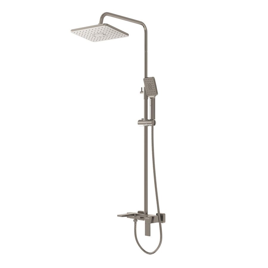 Душевая стойка Grossman Style 500.K35.05.120 с верхним душем,ручной лейкой и смесителем, брашированный никель,1 место — фото 1