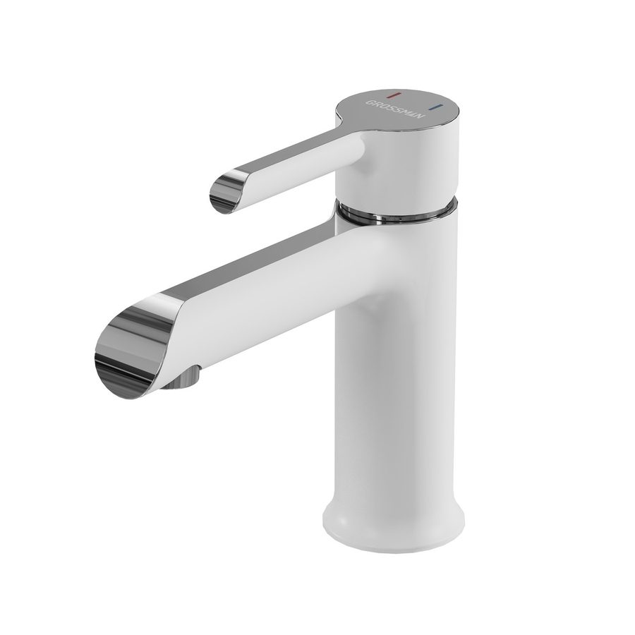 Смеситель для раковины Grossman Alba 510.K35.06.100/000 хром с белым,1 место — фото 1