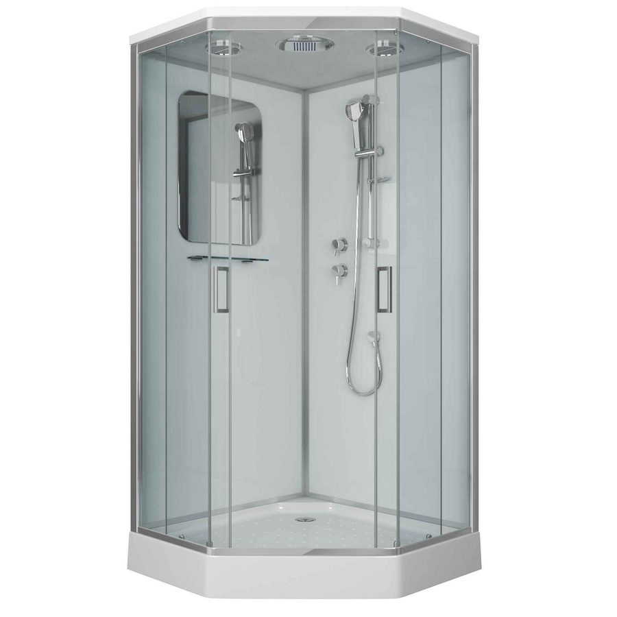 Душевая кабина Niagara Premium NG-6001-01D (90х90х220) низкий поддон(16 см),стекло прозрачное,4 места — фото 1