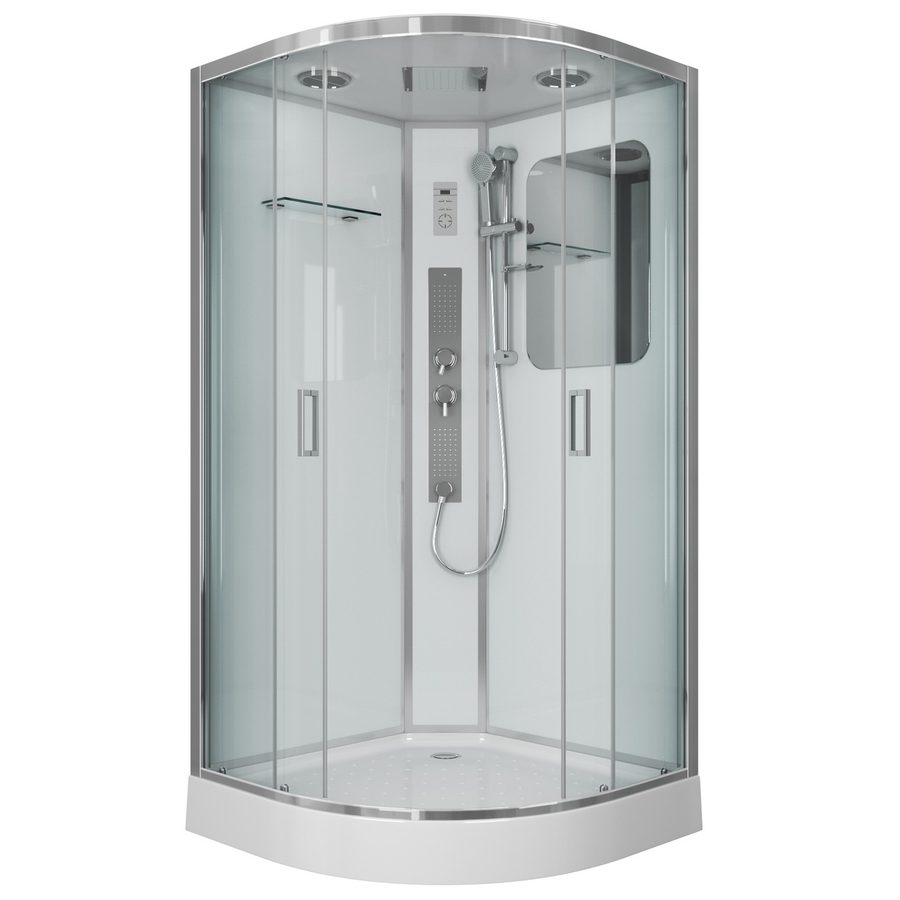 Душевая кабина Niagara Premium NG-6002-01G (100х100х210) низкий поддон(16 см),стекло прозрачное,4 места — фото 1
