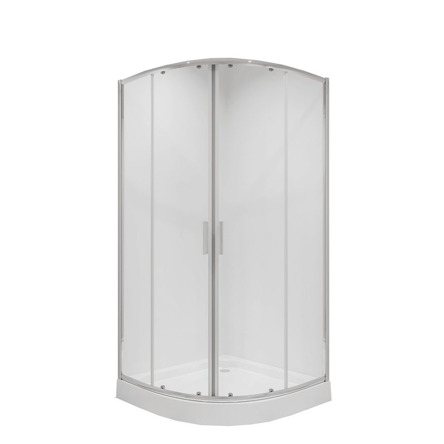 Душевое ограждение Niagara Nova NG-6606-08 (90х90х195) четверть круга,хром,двери раздвижные,стекло прозрачное,1 место — фото 1