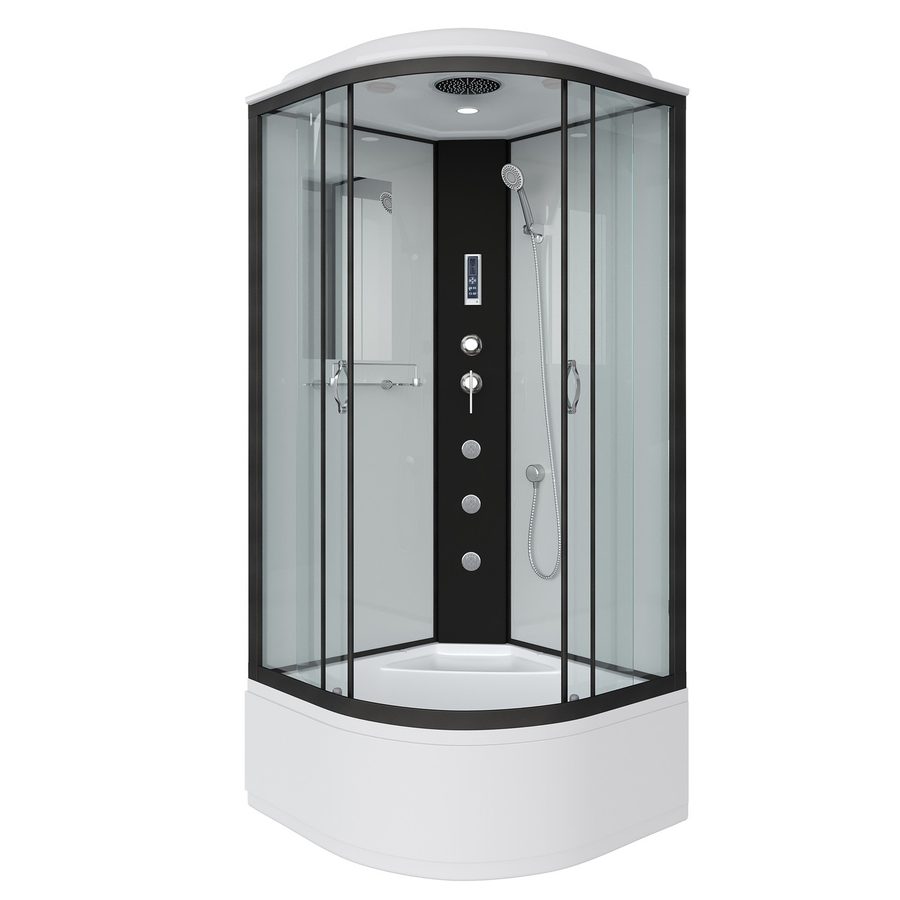 Душевая кабина Niagara Classic NG-6709-14F (100х100х215) высокий поддон(40см),черный,стекло прозрачное,4 места — фото 1