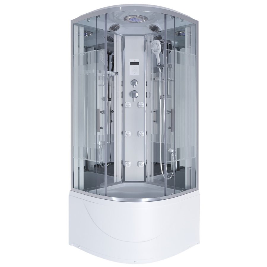 Душевая кабина Niagara Ultra NG-709-01 (100х100х220) высокий поддон(48см),стекло прозрачное с рисунком,4 места — фото 1