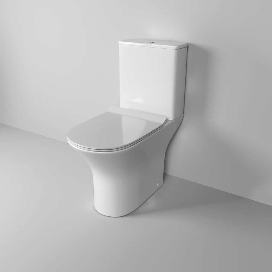 Унитаз напольный Grossman Classic GR-4465SQ-K44 (665х350х830) безободковый,белый с тонкой крышкой,микролифт,смыв торнадо,2 места — фото 1