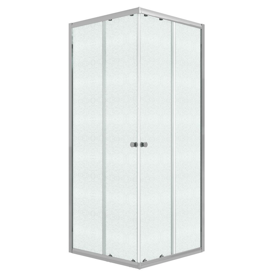 Душевое ограждение Niagara Eco NG-1008-14QMT (80х80х190) квадрат,раздвижное,хром,стекло матовое,1 место — фото 1