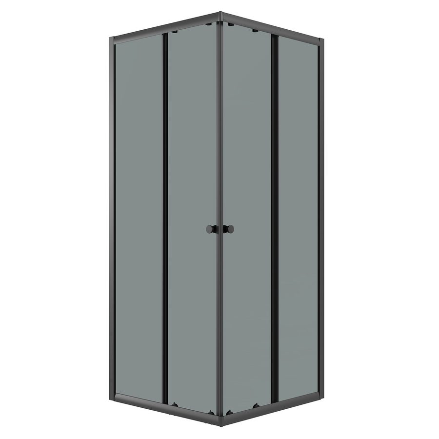Душевое ограждение Niagara Eco NG-1008-14QT (80х80х190) квадрат,раздвижное,черный,стекло тонированное,1 место — фото 1