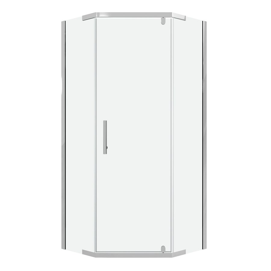 Душевое ограждение Niagara Eco NG-1010-14D (100х100х190) трапеция,распашное,хром,стекло прозрачное,1 место — фото 1