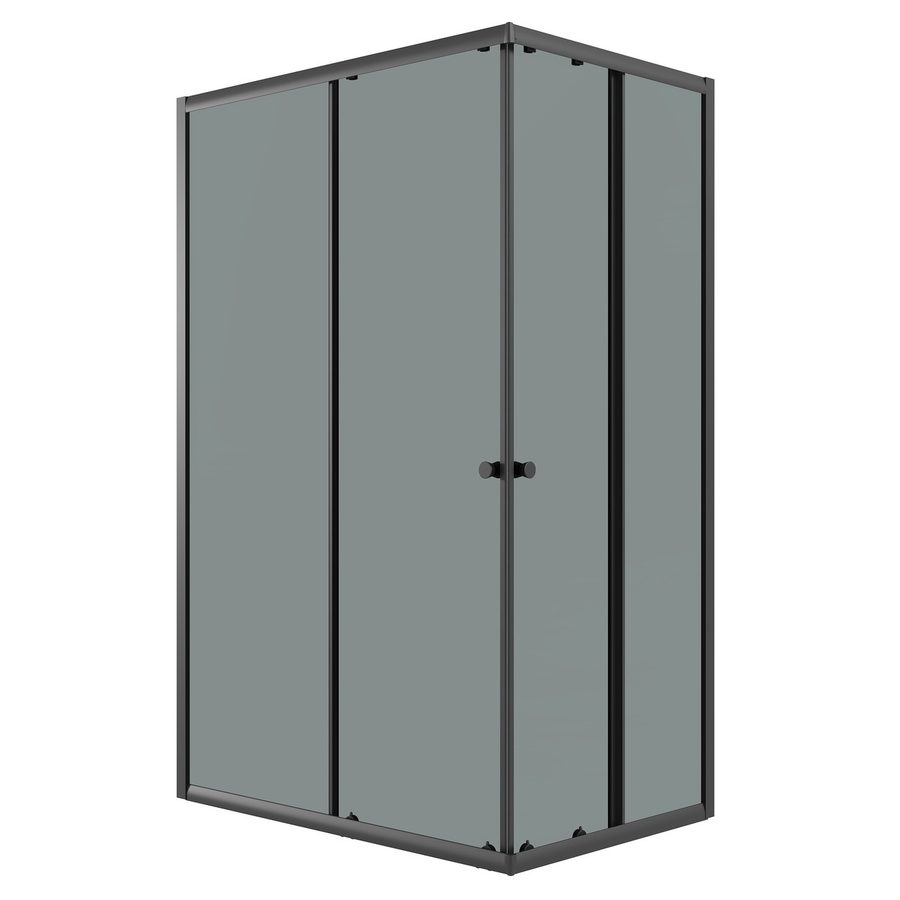 Душевое ограждение Niagara Eco NG-1012-14QT (120х80х190) прямоугольник,раздвижное,черный,стекло тонированное,1 место — фото 1