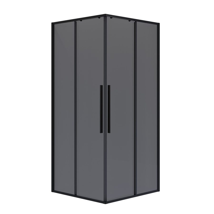 Душевое ограждение Niagara Nova NG-2823-34BLACK (90х90х195) квадрат,черный матовый,двери раздвижные,стекло тонированное,1 место — фото 1