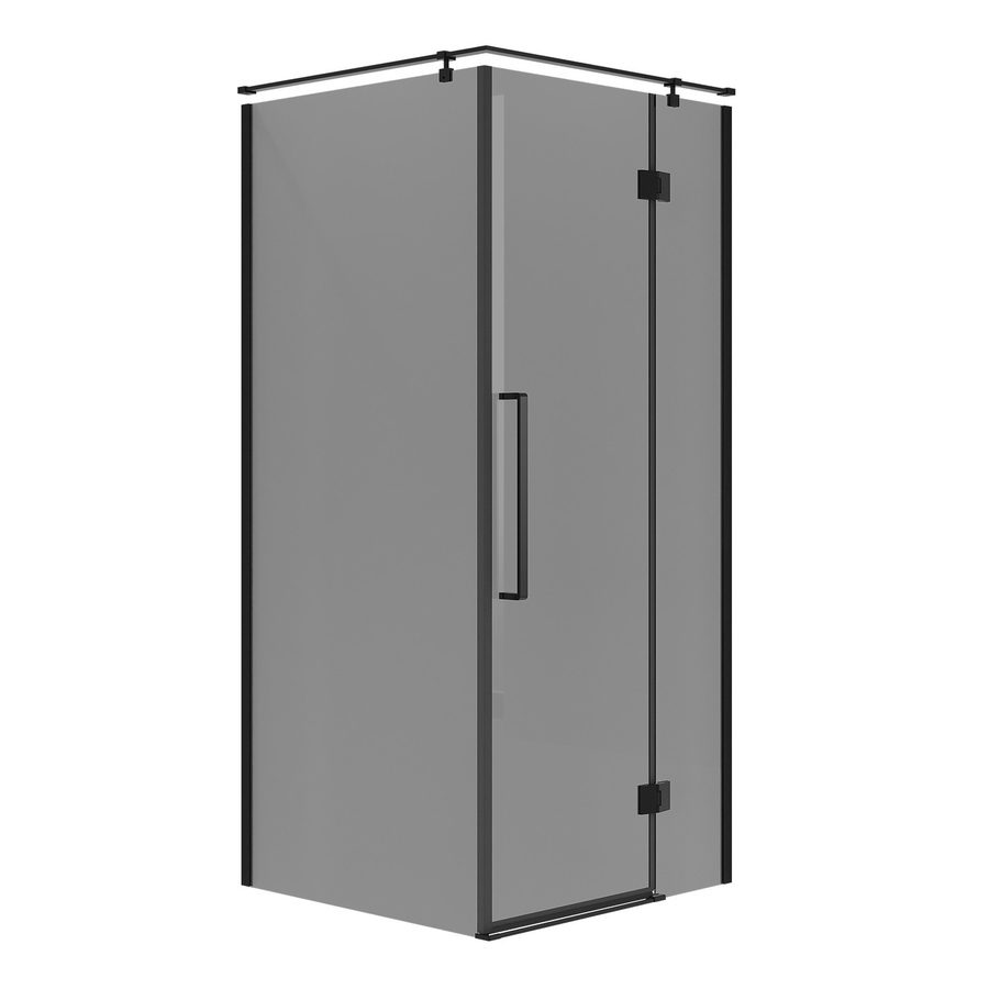Душевое ограждение Niagara Nova NG-2831-34BLACK (90х90х195) квадрат,черный матовый,дверь распашная,стекло тонированное,1 место — фото 1