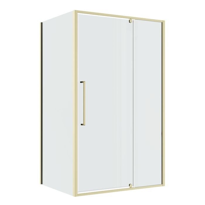 Душевое ограждение Niagara Nova NG-45-12ASG-A90SG-34 (120х90х195) прямоугольник,распашная,золото сатин,стекло прозрачное,2 места — фото 1