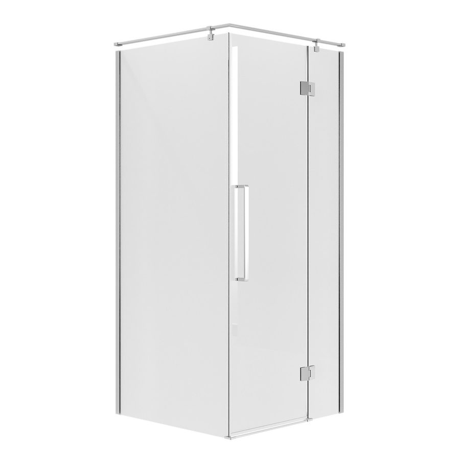 Душевое ограждение Niagara Nova NG-6632-34 (100х100х195) квадрат,хром,дверь распашная,стекло прозрачное,1 место — фото 1
