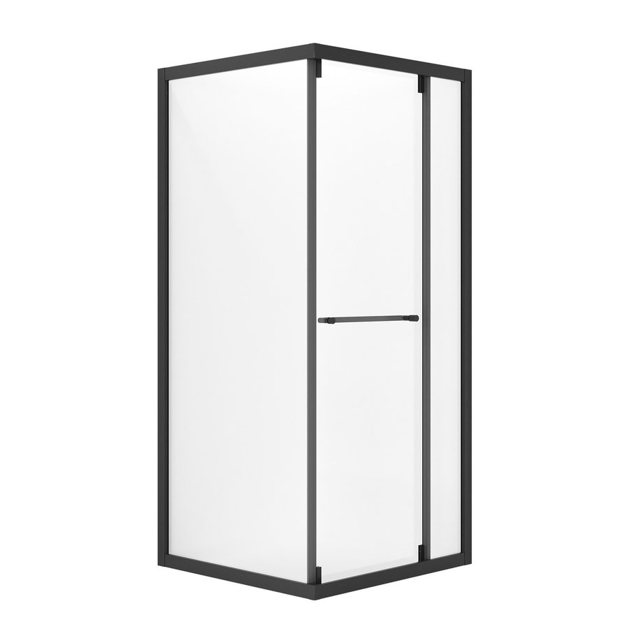 Душевое ограждение Niagara Nova NG-6835-34ВLACK (100х100х195) квадрат,черный матовый,двери раздвижные,стекло прозрачное,1 место — фото 1