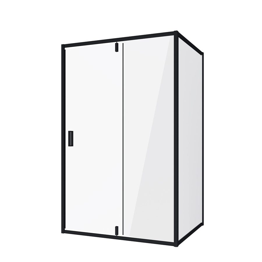Душевое ограждение Niagara Nova NG-83-11AB-A90B (110х90х195) прямоугольник,черный,дверь распашная,стекло прозрачное,2 места — фото 1