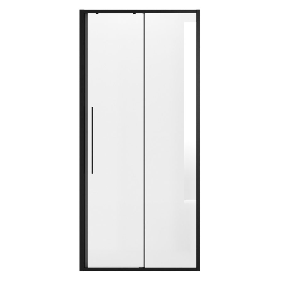 Дверь в нишу Niagara Nova NG-84-10AB (100х195) черный матовый,стекло прозрачное,дверь раздвижная,1 место — фото 1
