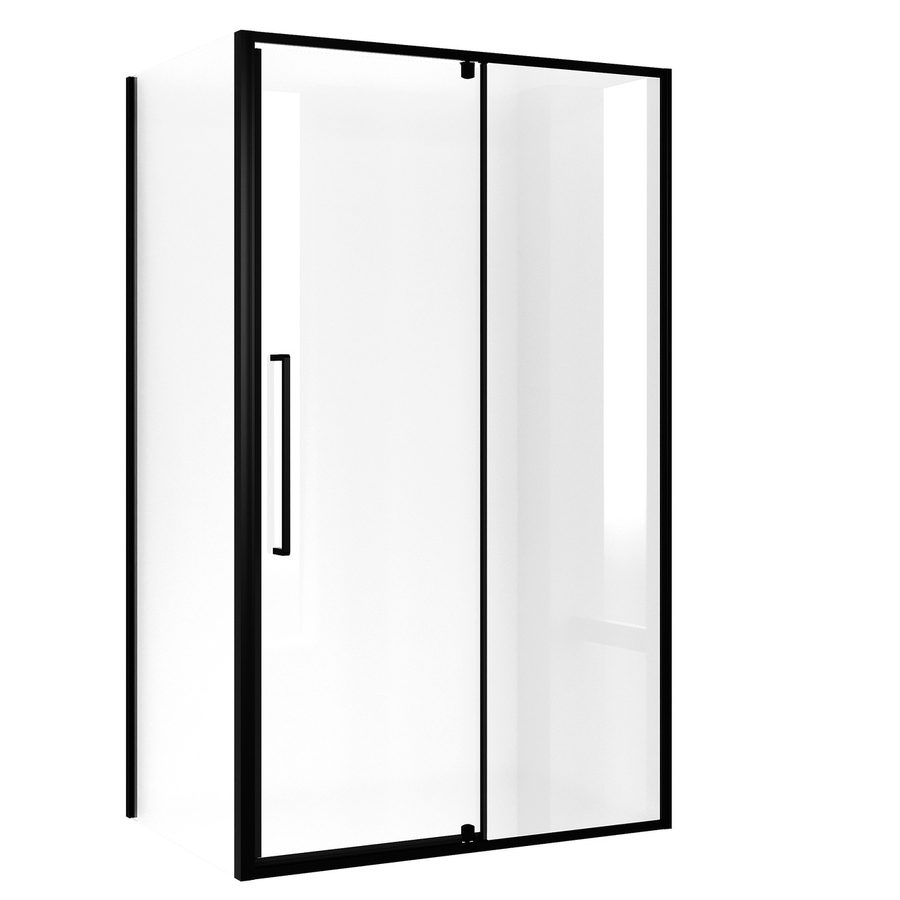 Душевое ограждение Niagara Nova NG-85-12AB-A90B-34 (120х90х195) прямоугольник,черный матовый,дверь распашная,стекло прозрачное,2 места — фото 1