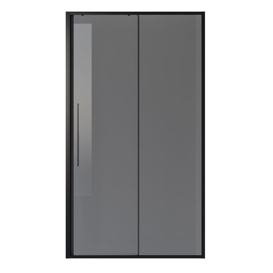 Дверь в нишу Niagara Nova NG-85-14TB (140х195) черный матовый,стекло тонированное,дверь раздвижная,1 место — фото 1